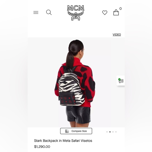 MCM Stark Backpack in Meta Safari Visetos - Picture 1 of 12